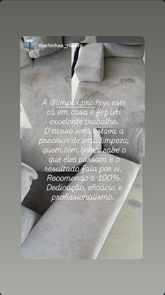 Opinião real de cliente da Limpax (captura de ecrã)