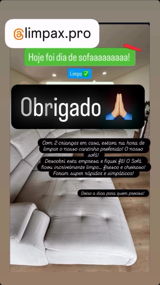 Opinião real de cliente da Limpax (captura de ecrã)