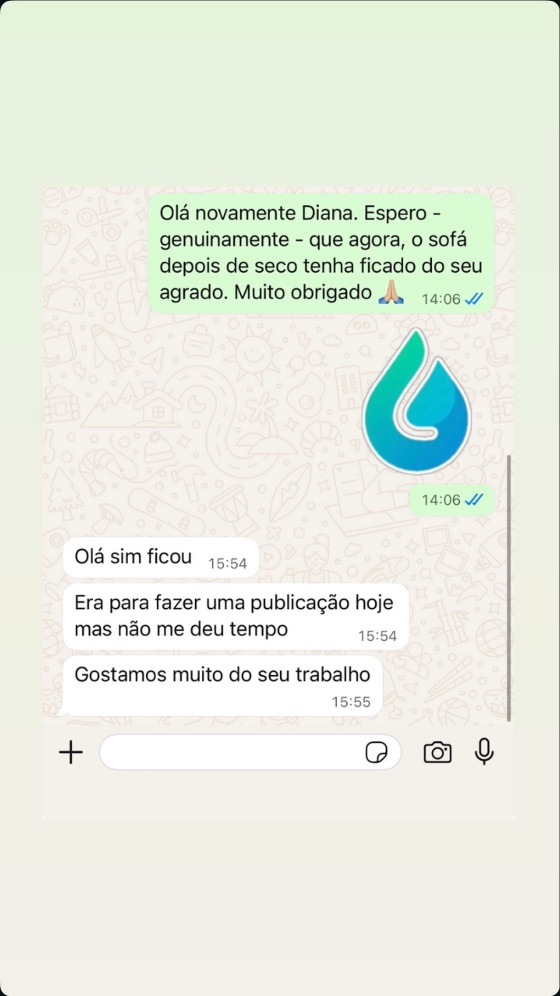 Opinião real de cliente da Limpax (captura de ecrã)