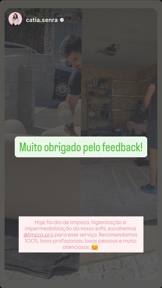 Opinião real de cliente da Limpax (captura de ecrã)